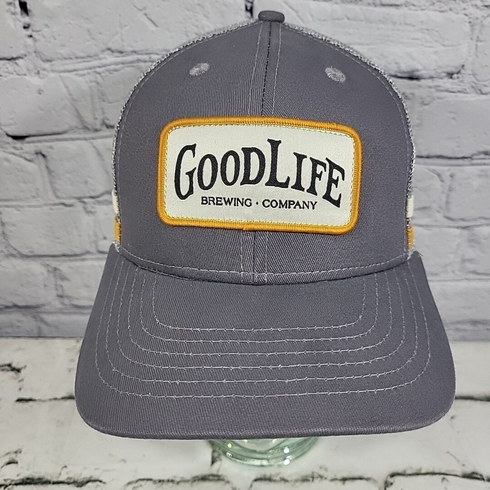 Good Life Trucker Hat Mens OS Snapback PNW Beer Brewing Co Bend Oregon Gray
